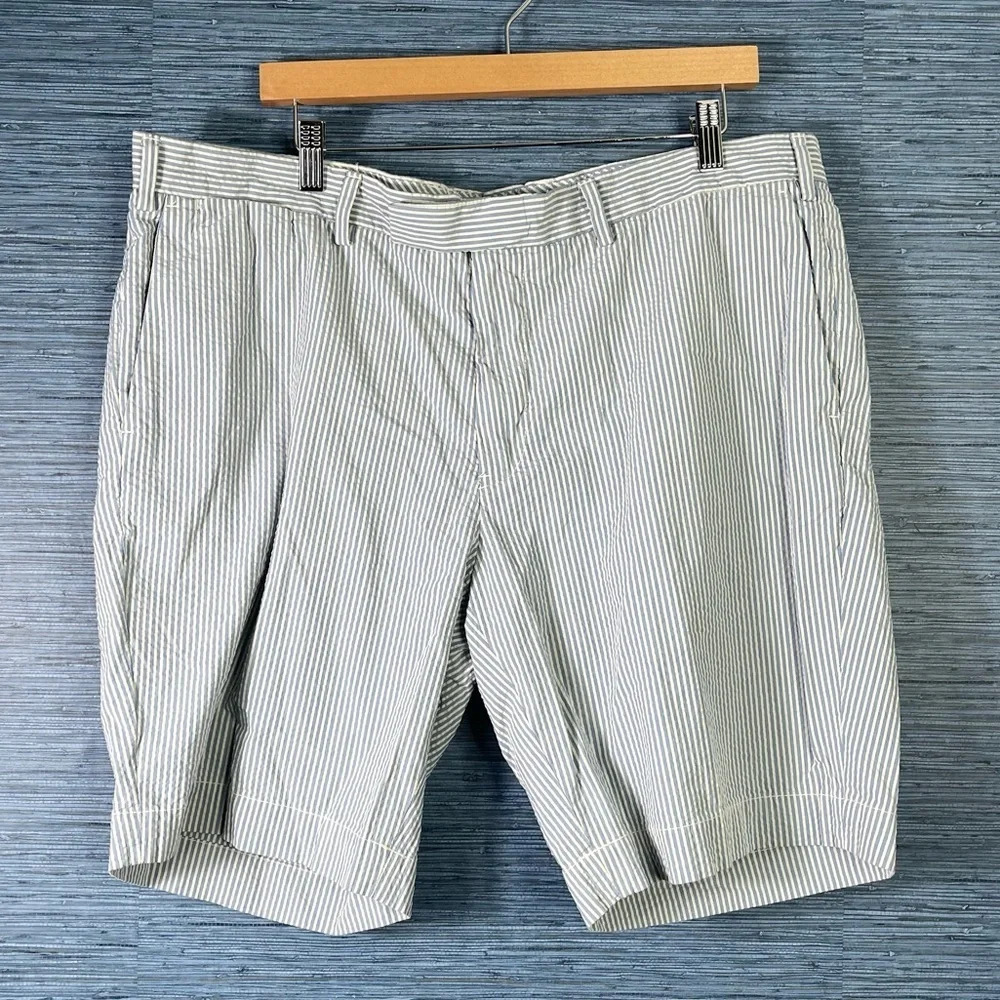 Polo Ralph Lauren Suffield Fit Seersucker Shorts Men's Size 40 Blue White Stripe